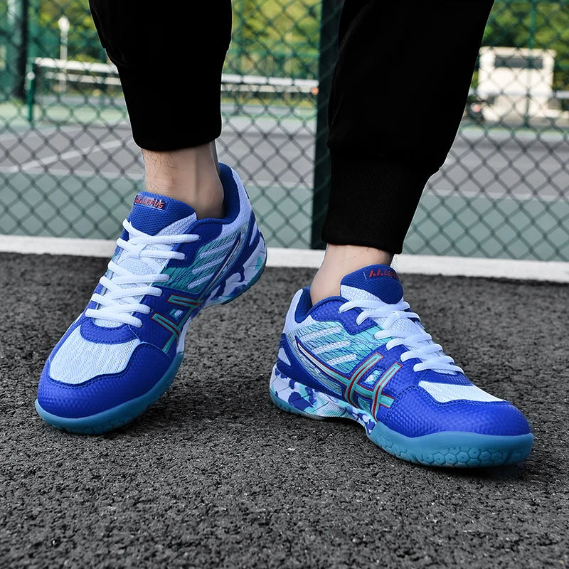 Women and Men Sports Shoes Professional Badminton Shoes Comfortable Breathable Tennis Shoes Shock Absorbing Volleyball Shoes Men