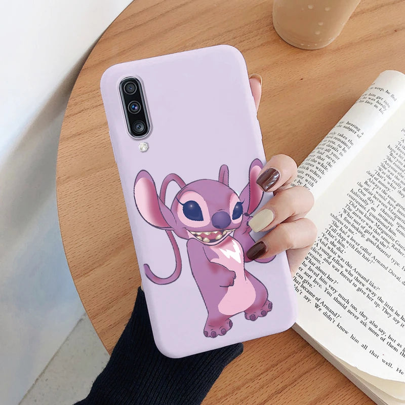 For Samsung Galaxy A70 A50 A50S A30S Camera Protect Soft Cover Silicone Cute Cartoon Lilo Stitch Case Funda For Samsung A 50 Bag