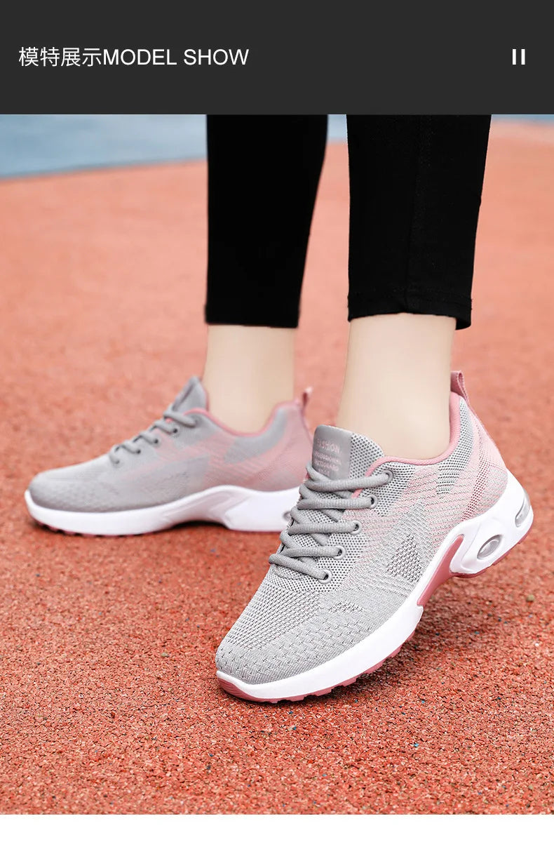 Sports shoes Women's new women's shoes summer large size casual comfortable breathable lace-up sports running shoes