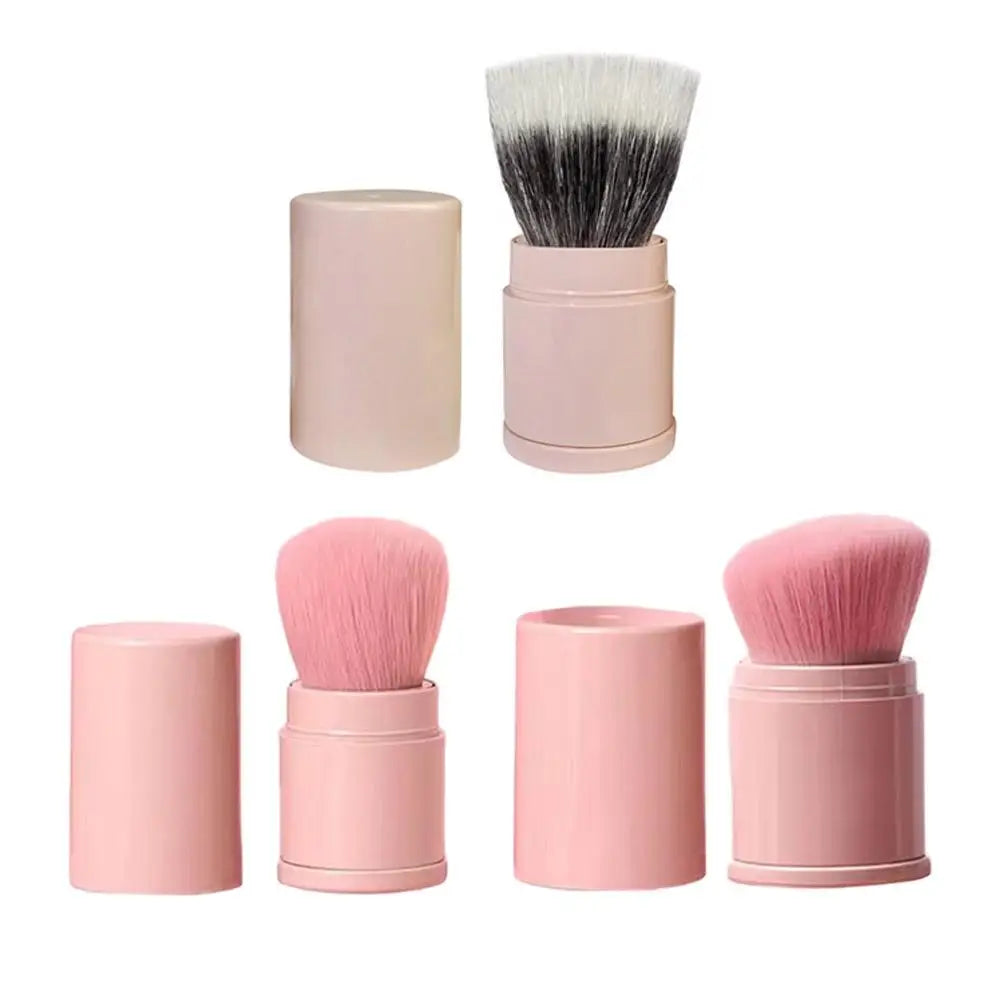 Retractable Makeup Brush Portable Mini Soft Loose Powder Blending Blush Brush Multi Functional Beauty Makeup Tool