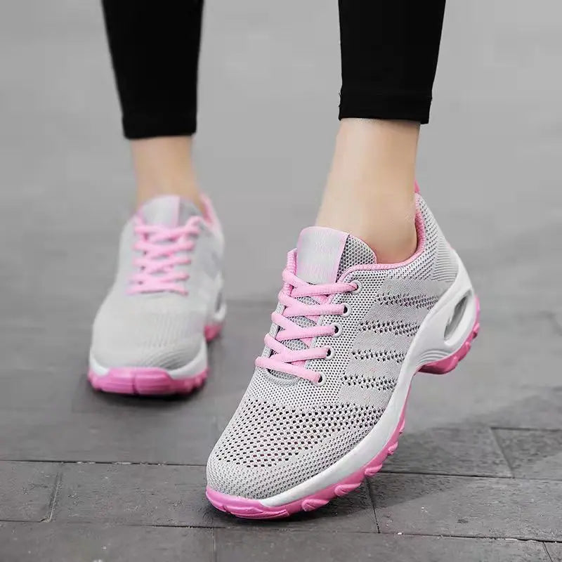 Woman Sneakers Fashion Casual Shoes Summer Air Cushion Mesh Female Shoes Comfortable Breathable Heightening Sneakers for Women