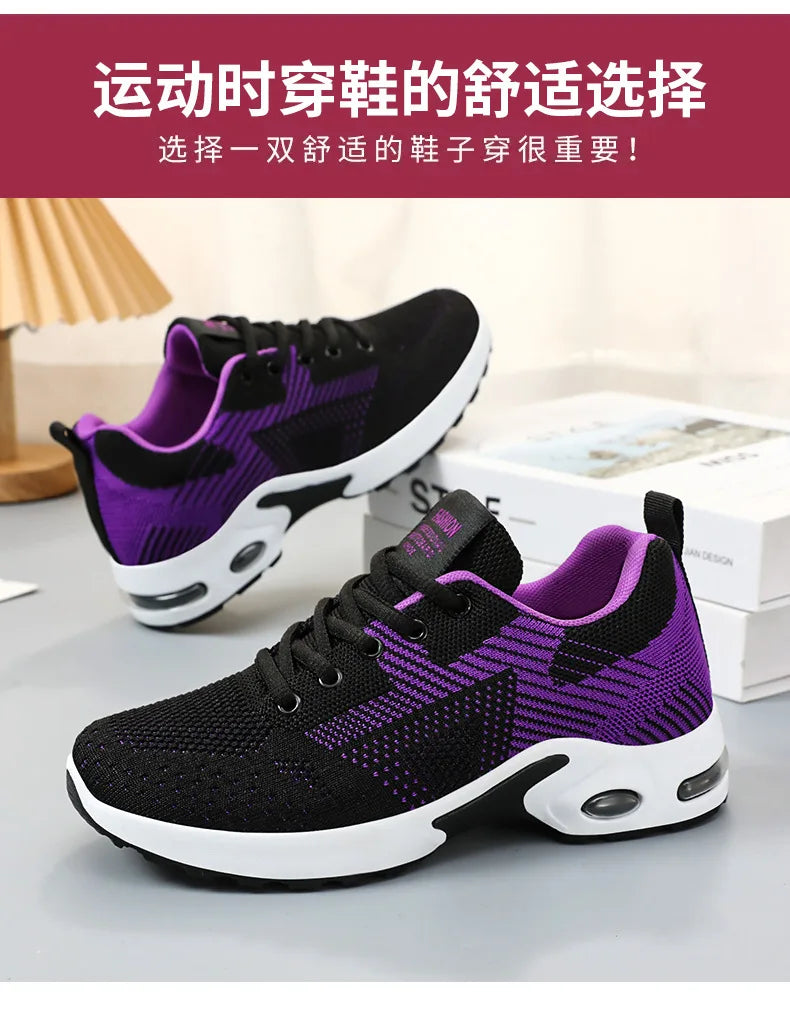 Sports shoes Women's new women's shoes summer large size casual comfortable breathable lace-up sports running shoes