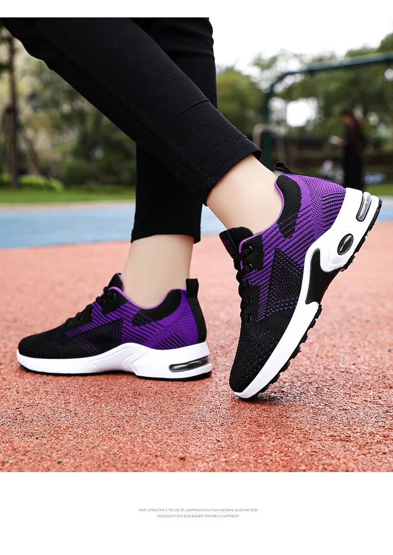 Sports shoes Women's new women's shoes summer large size casual comfortable breathable lace-up sports running shoes