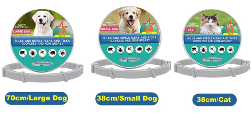 Dog Anti Flea And Ticks Cats Collar Pet 8Month Protection Retractable Pet Collars For Puppy Cat Large Dogs Accessories