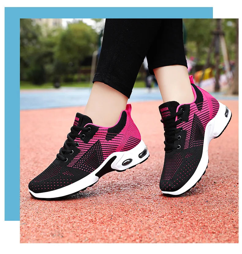 Sports shoes Women's new women's shoes summer large size casual comfortable breathable lace-up sports running shoes