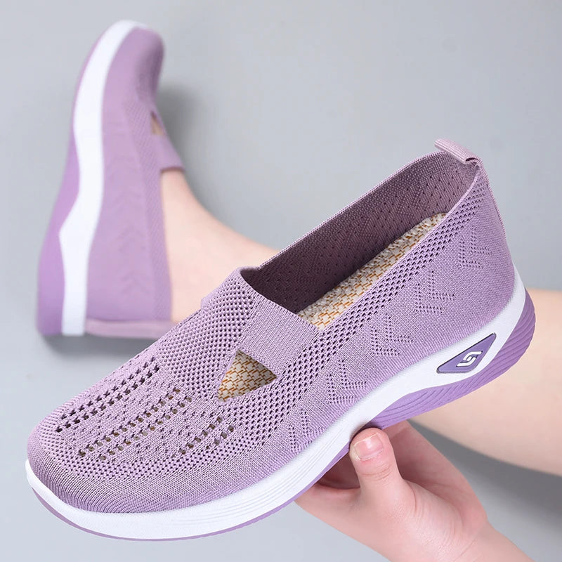 Summer New Comfort Casual Women's Shoes New Fashion Soft Sole Breathable Hollow Out Flat Shoes for Women Zapatos De Mujer