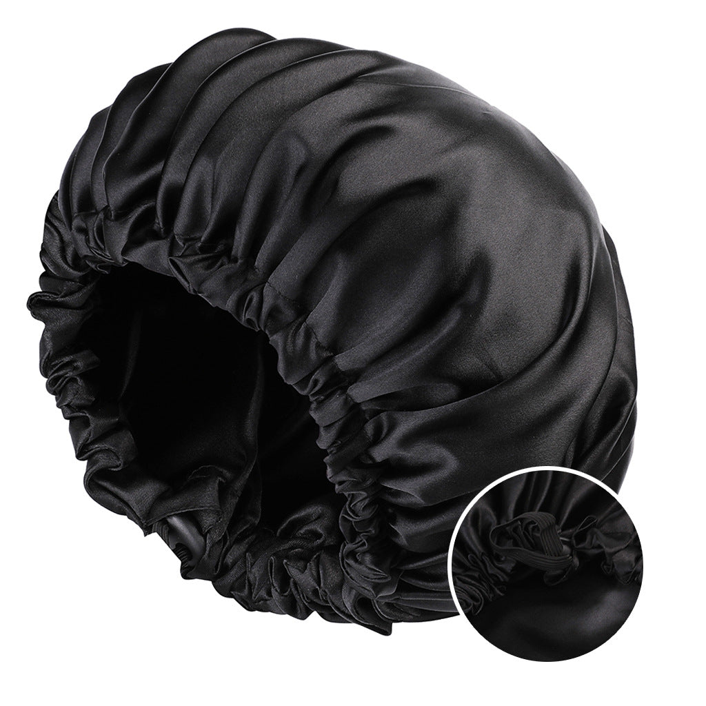 Wholesale Satin Bonnet for Sleeping Silky Bonnet Cap Large Double Layer Reversible Adjustable Sleep Bonnet Used To Hair Care