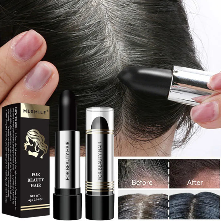 Temporary Hair Dye Pen Covering Gray Hair Lipstick Style Hair Line Shadow Cream Instantly BlackBrown Root Cover Up Concealer Pen