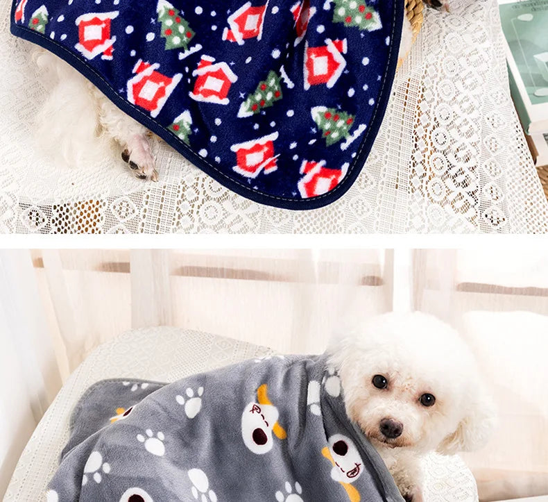 Warm Soft Pet Dog Blanket Mat Plush Thin Pet Sleeping Blanket for Dogs Cats Warm Breathable Cat Cover Blanket Pet Dog Supplies