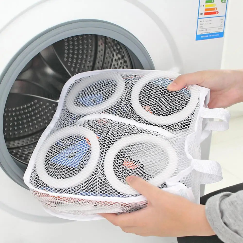 Mesh Washing Machine Shoes Bag Anti-deformation Zipper Laundry Bag Travel Shoes Clothes Storage Bags Shoes Airing Dry Tool