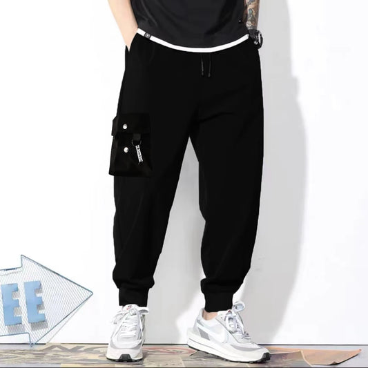 Classic Design Multi Flap Pockets Cargo Pants,Men's Loose Fit Drawstring Harem Cargo Jogger Pants oversized pants men and women