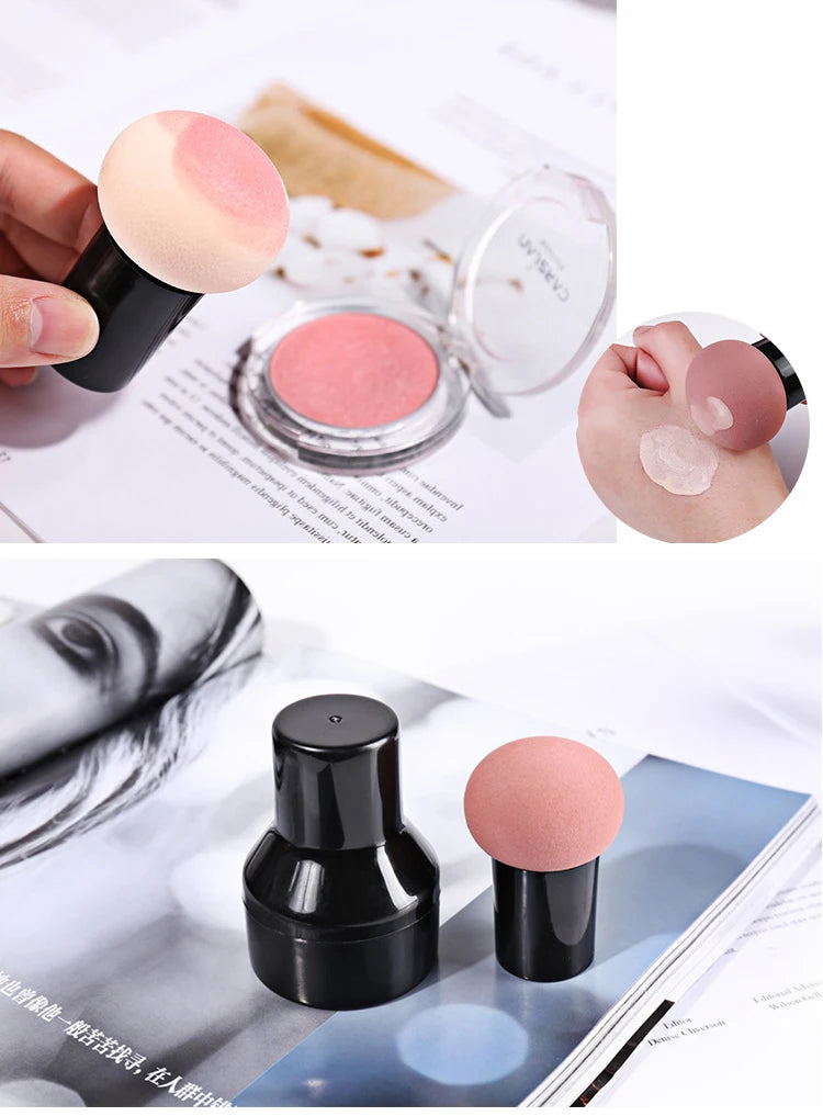 Mushroom Head Cosmetic Puff Foundation Makeup Sponge Powder Puff Smooth Sponge  Multi- Function Dry & Wet Beauty Makeup Tool