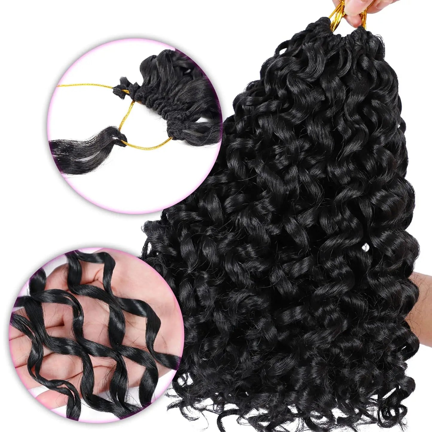 10 Inch Short Synthetic Gogo Curl Crochet Hair for Black Women Beach Curl Crochet Braids Deep Twist Braiding Hair Extensions