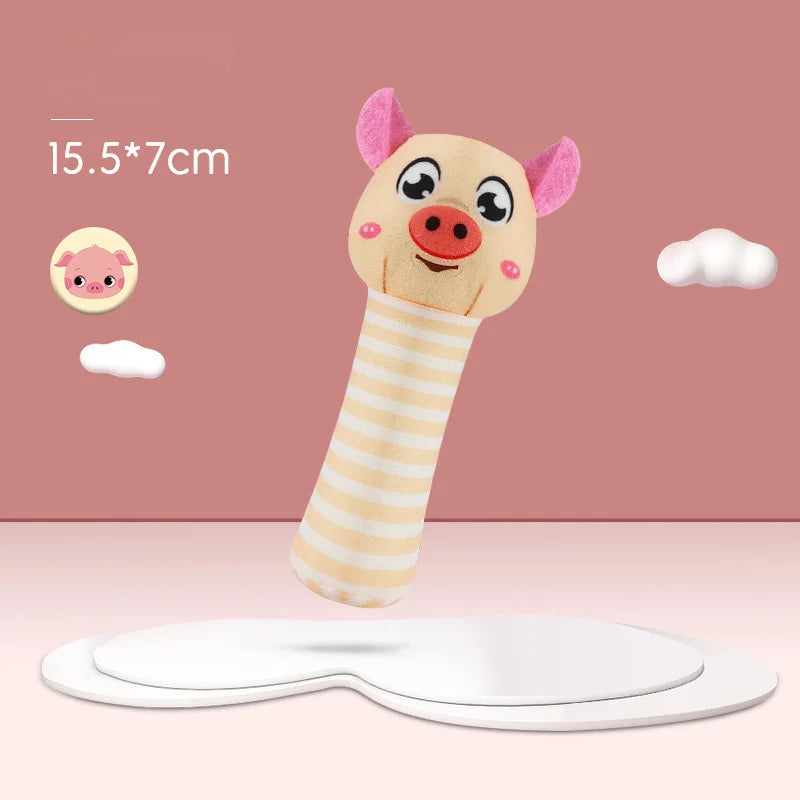 0-12 Months Cute Animal Baby Rattle Newborn Rattle Hand Bell Mobiles Toy Newborn Plush Bebe Toys Baby Gifts Toddler Toys