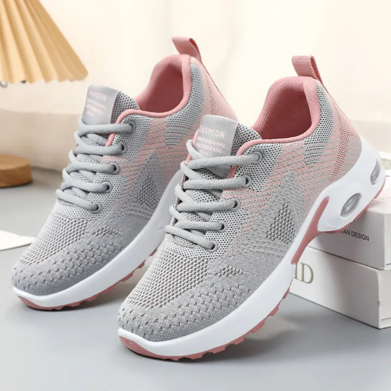 Sports shoes Women's new women's shoes summer large size casual comfortable breathable lace-up sports running shoes