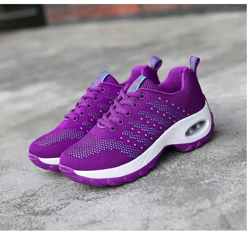 Woman Sneakers Fashion Casual Shoes Summer Air Cushion Mesh Female Shoes Comfortable Breathable Heightening Sneakers for Women