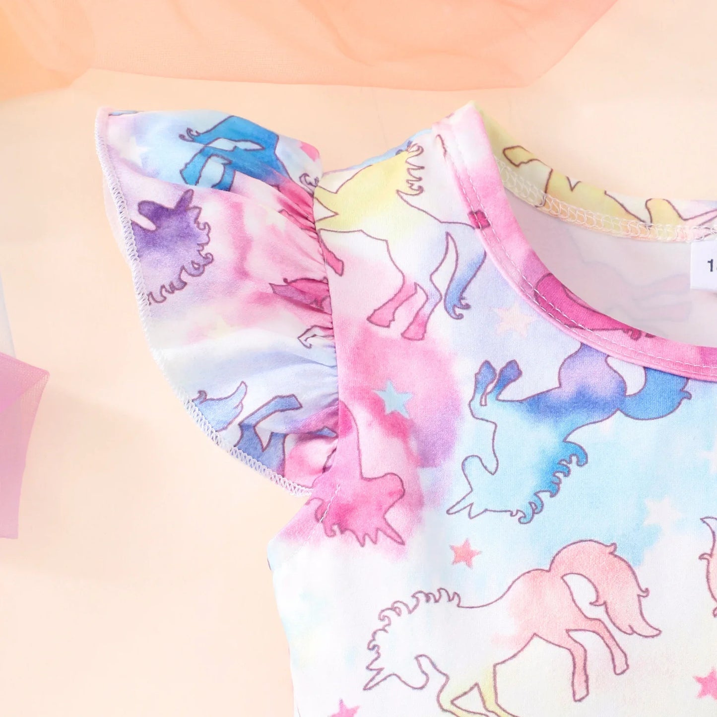 New Dinosaur Unicorn Dress Kids Girl Clothes Summer Short Sleeve Casua Fashion Birthday Baby Girl Dress 2 3 4 5 6 7 8 Years Old