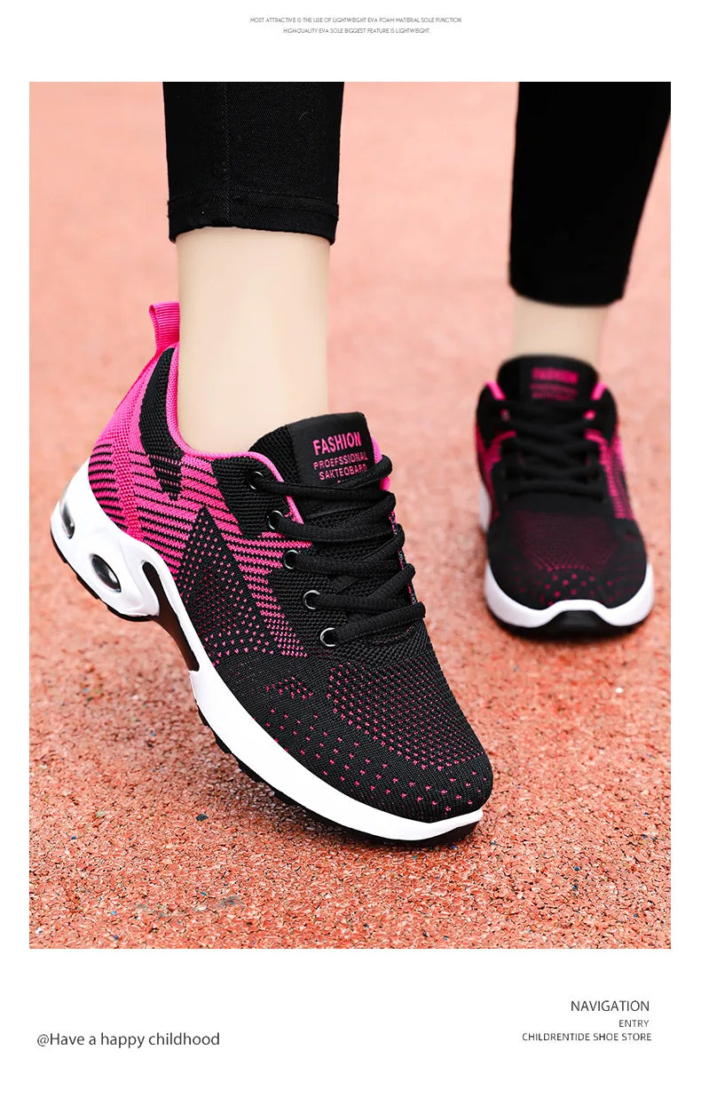 Sports shoes Women's new women's shoes summer large size casual comfortable breathable lace-up sports running shoes