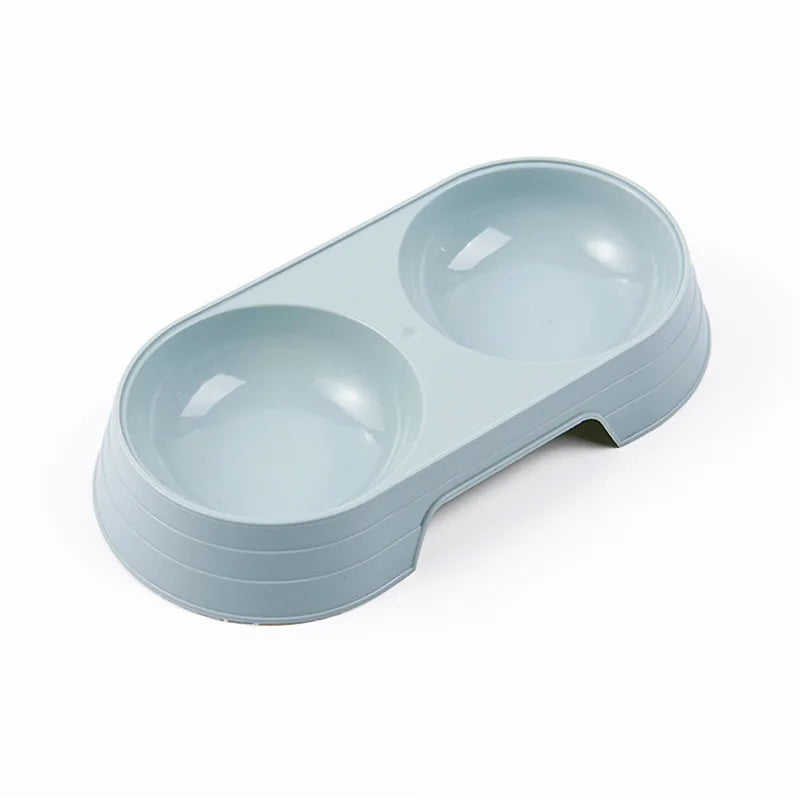 Macaron Pet Double Cat Bowl Plastic Kitten Dog Food Drinking Tray Feeder Cat Feeding Pet Supplies Accessories