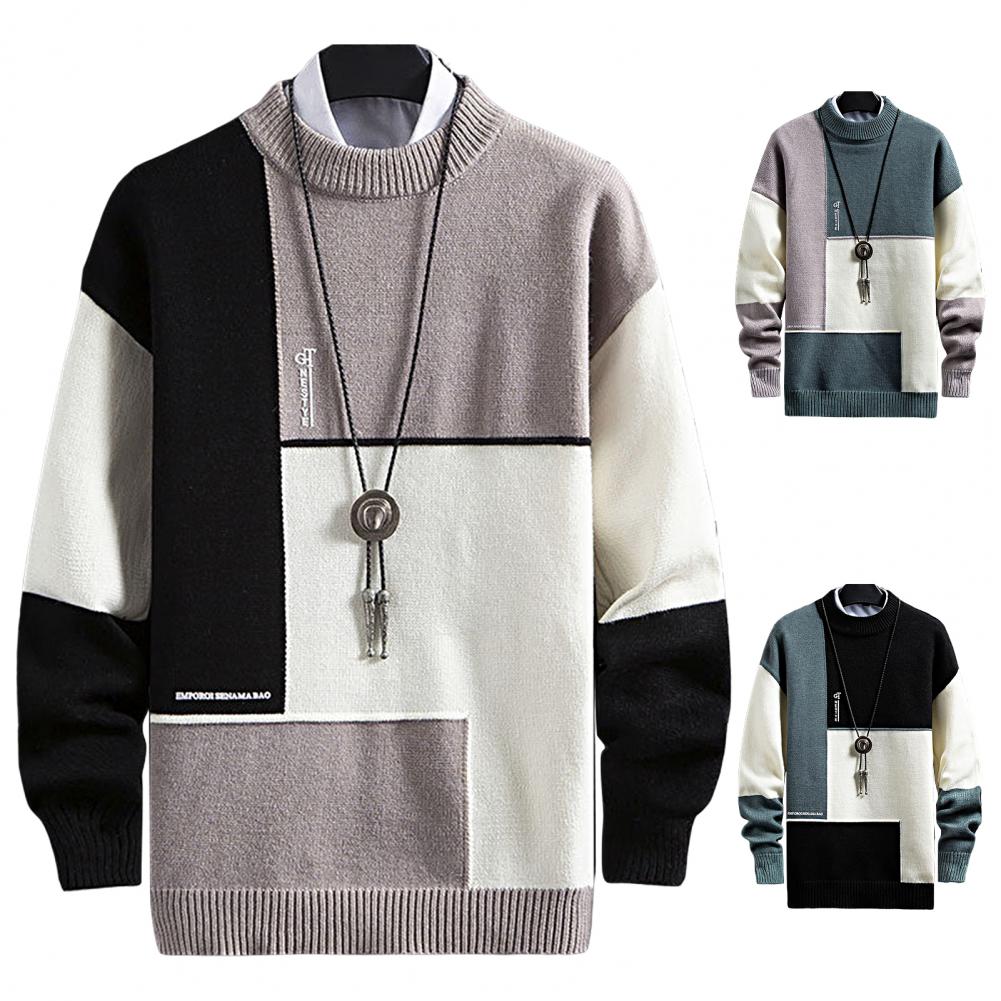 Trendy Spring Sweater Loose Thermal Thick Streetwear Men Winter Sweater