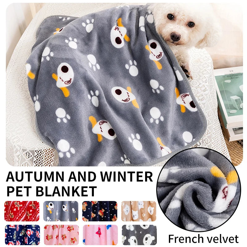 Warm Soft Pet Dog Blanket Mat Plush Thin Pet Sleeping Blanket for Dogs Cats Warm Breathable Cat Cover Blanket Pet Dog Supplies