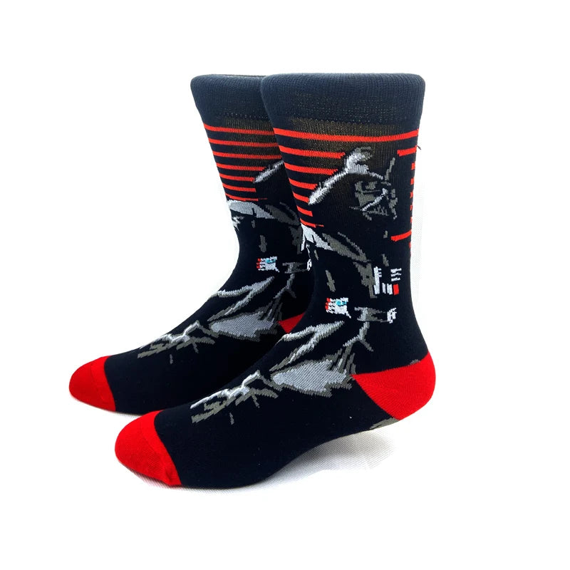 2023 New Autumn Winter Star Wars Movie Men socks Master Yoda R2-D2 Cosplay Socks Wookiee Jedi Knight Novelty Women's Socks 37-45