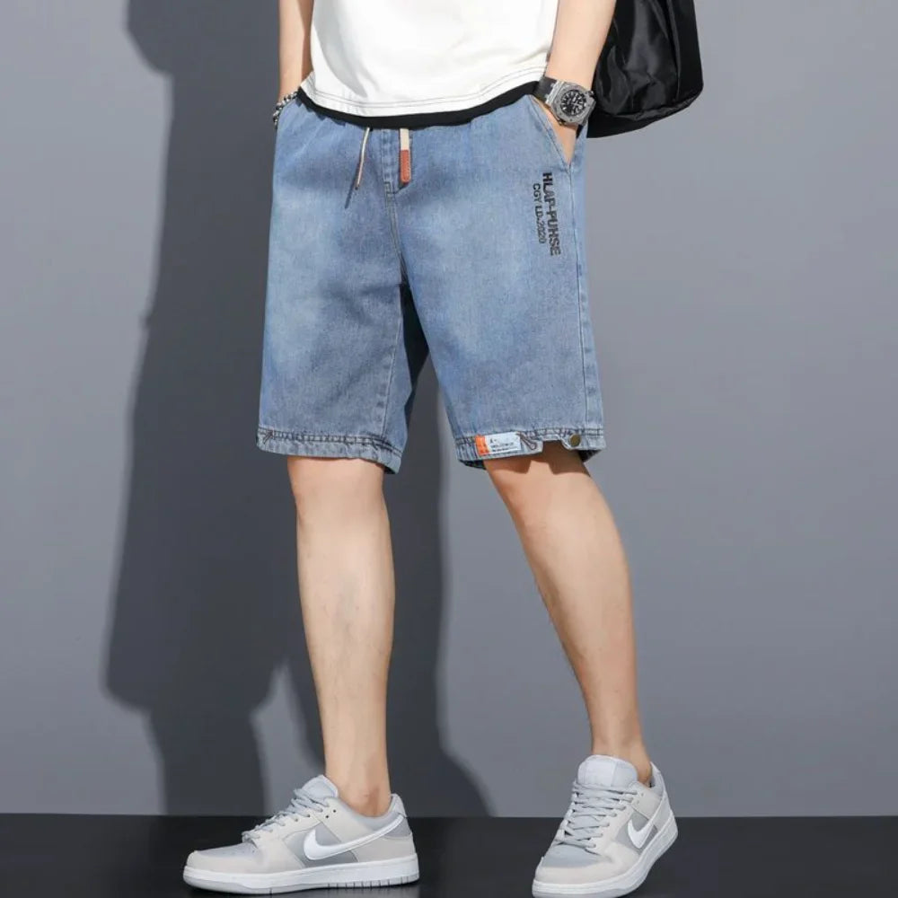 y2k Mens Loose Baggy Denim Short Men Jeans Fashion Streetwear Hip Hop Long Capri Cargo Shorts Pocket Male pantalones cortos