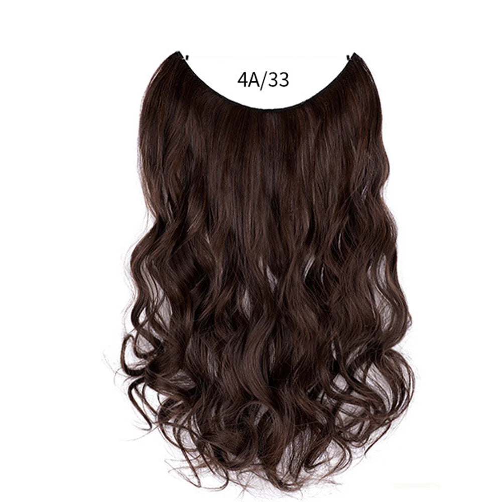 No Clip Synthetic Wave Hair Extensions Invisible Curly wig  Accessorie Hairpieces Heat Resistant Long Hair For Women  Hairextens