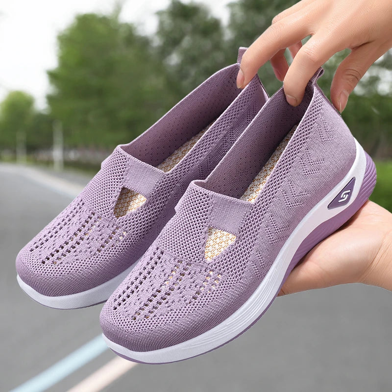 Summer New Comfort Casual Women's Shoes New Fashion Soft Sole Breathable Hollow Out Flat Shoes for Women Zapatos De Mujer