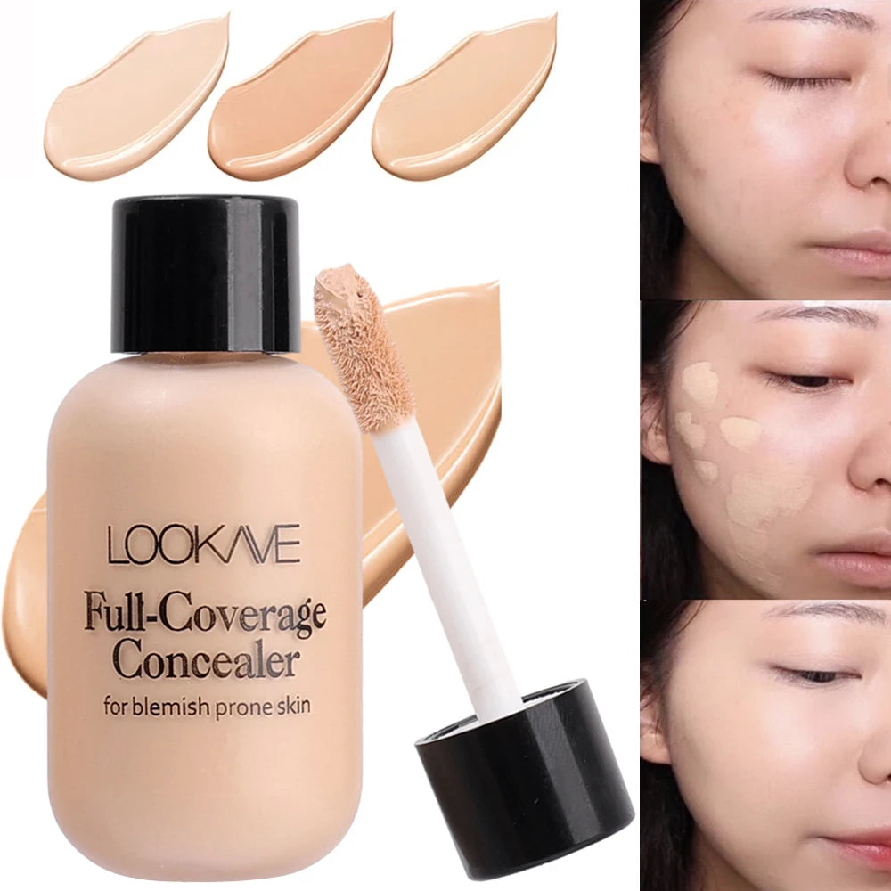 Mini Liquid Concealer Foundation Cream Texture Covers Acne Marks Dark Circle Multifunction Face Makeup Lasting Brighten Cosmetic