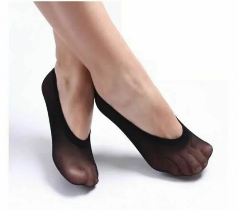 20pcs Non-slip Invisible Socks Slippers Seamless Ice Silk Ankle Boat Socks Summer Thin Solid Casual Breathable No Show Socks