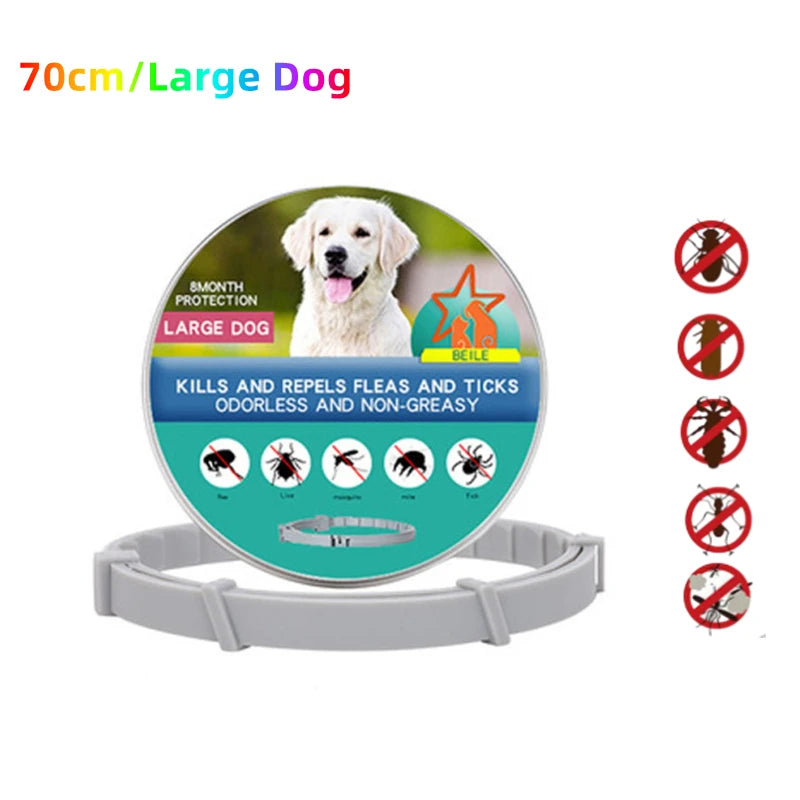 Dog Anti Flea And Ticks Cats Collar Pet 8Month Protection Retractable Pet Collars For Puppy Cat Large Dogs Accessories