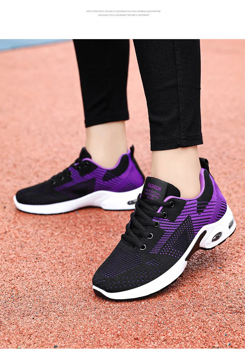 Running shoes Women 2024 spring new large size casual breathable lace-up air cushion sports shoes sneakers