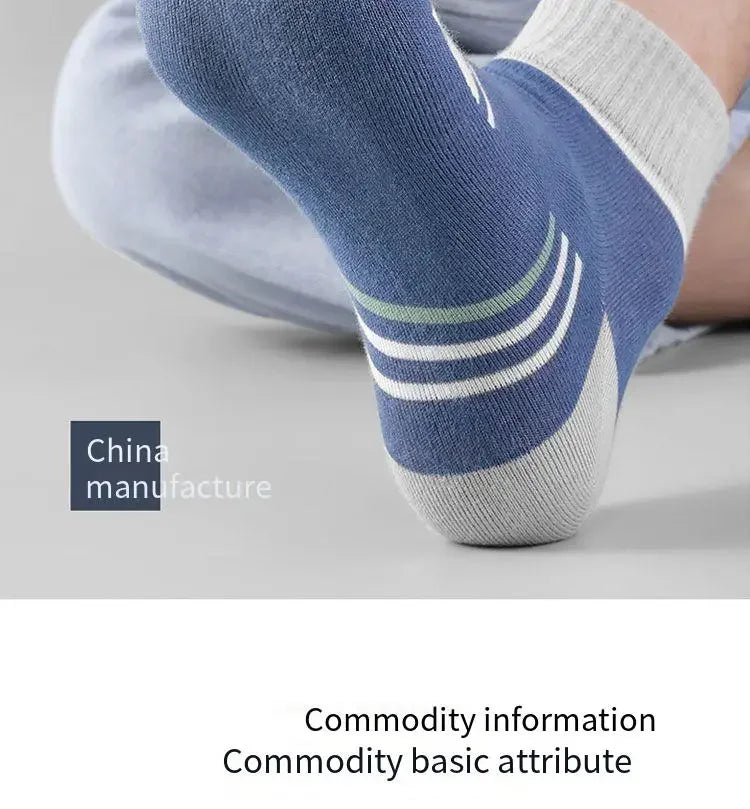 Men's Pure Cotton Socks Spring Striped Casual Socks Men's Anti-odor Antibacterial Business Socks High Quality Sports Sock Meias