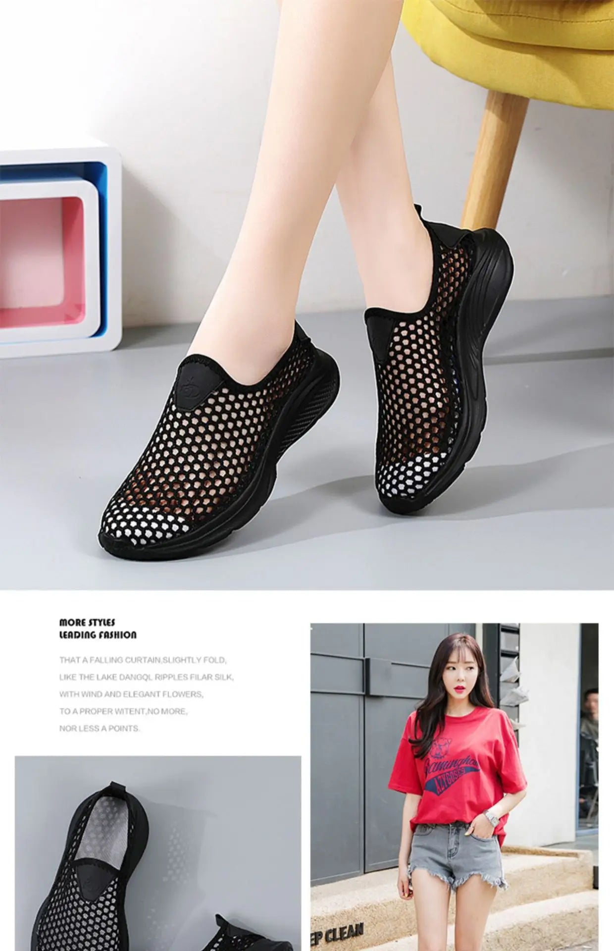 Summer Mesh Breathable Women's Sandals Breathable, Light and Comfortable Sports and Leisure Mesh Women's Shoes