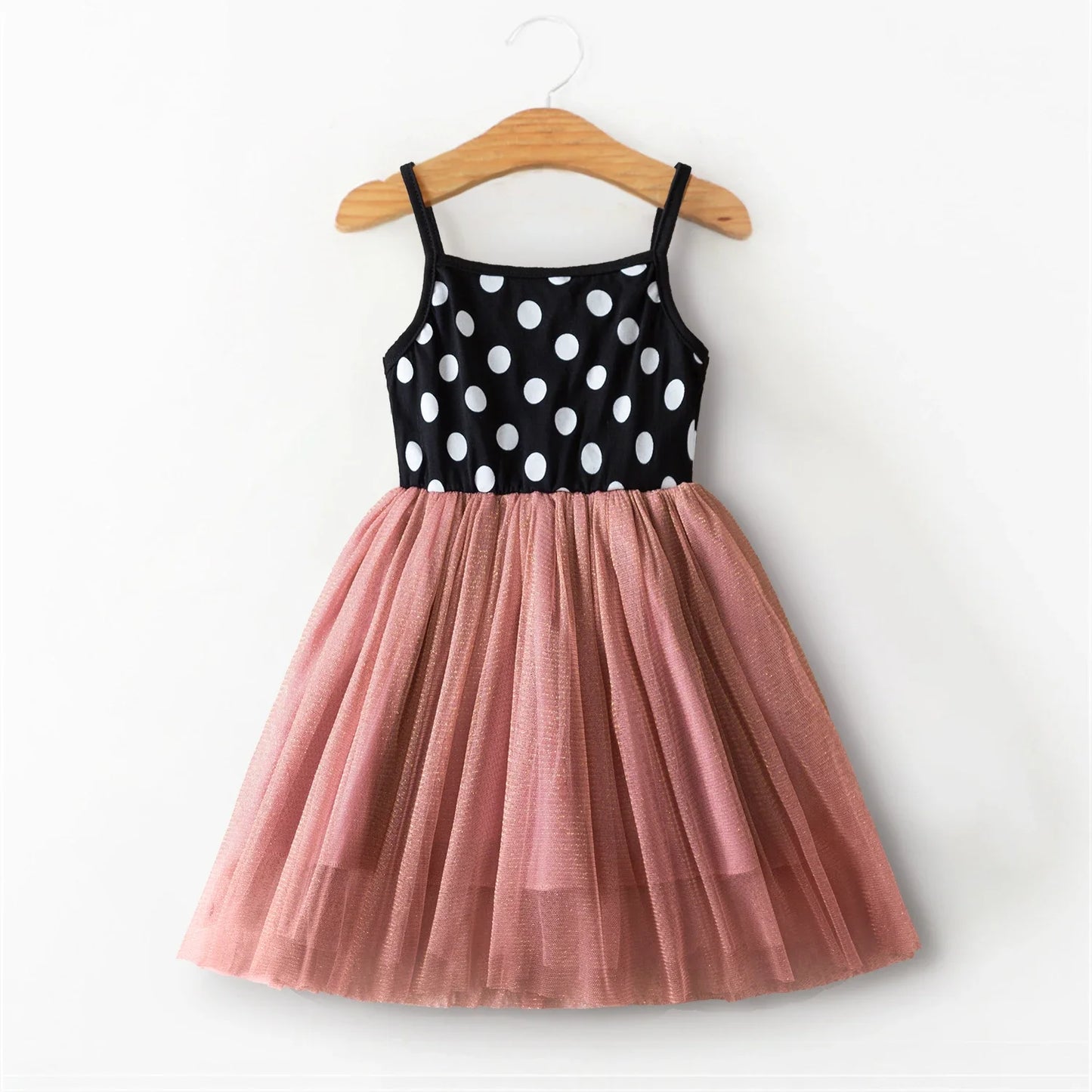 Dress for Kids Girls 2024 New Summer Clothes for 3-8Y Children Clothing Pink Ombre Princess Casual Dress for Birthday Party Wear