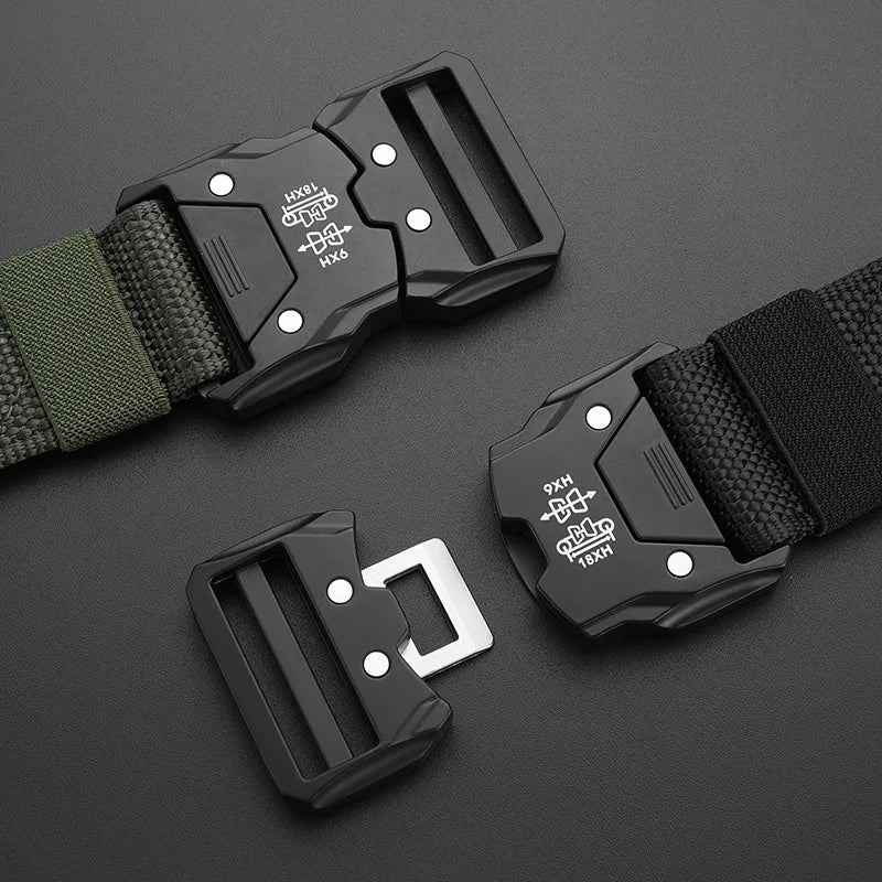 Genuine Tactical Belt Quick Release Outdoor Military Belt Soft Real Nylon Sports Accessories Men And Women Black Belt