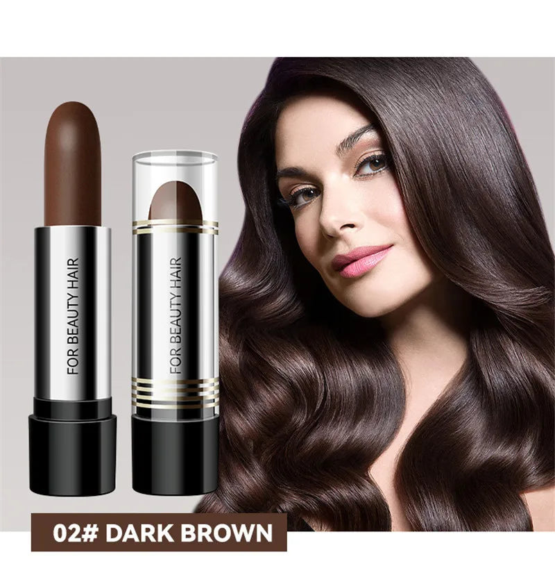 Temporary Hair Dye Pen Covering Gray Hair Lipstick Style Hair Line Shadow Cream Instantly BlackBrown Root Cover Up Concealer Pen