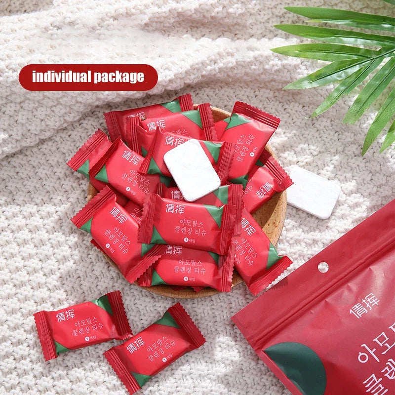 1/5/10/20pcs Disposable Travel Towels Compressed Facial Wipe Compact Tablet Mini Wipes Square Wipes Tissues Convenient Towels