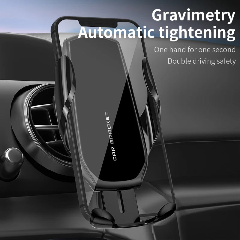 Universal Gravity Car Phone Holder Air Vent Hook Phone Mount 360-Degree Rotation Smart Phone Holder for Car One-Hand Placement