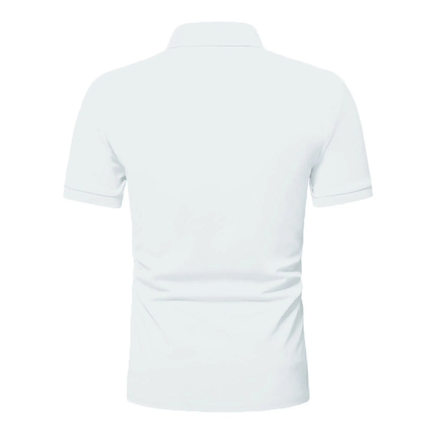 Men's polo shirt solid color short-sleeved zipper lapel T-shirt casual top