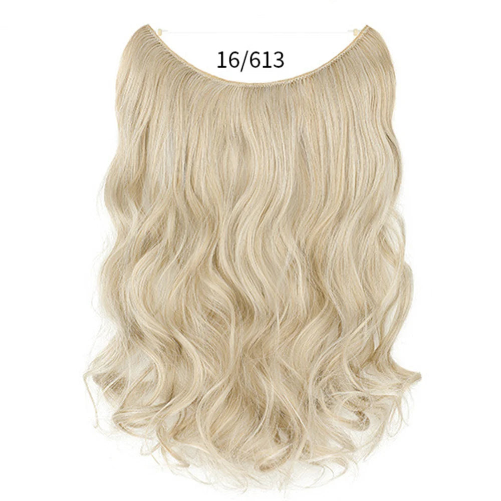 No Clip Synthetic Wave Hair Extensions Invisible Curly wig  Accessorie Hairpieces Heat Resistant Long Hair For Women  Hairextens