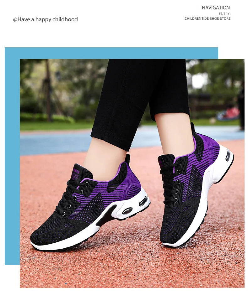 Sports shoes Women's new women's shoes summer large size casual comfortable breathable lace-up sports running shoes