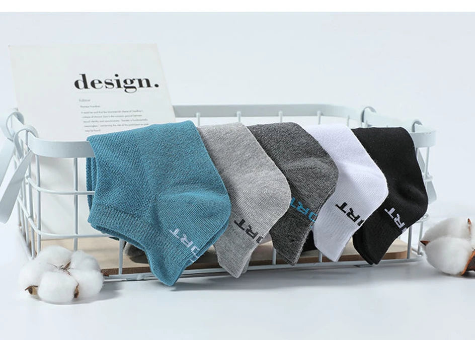 10 Pairs Cotton Men's Short Socks Crew Ankle High Quality Breathable Mesh Sports Casual Women Summer Low-Cut Thin Sock for Male