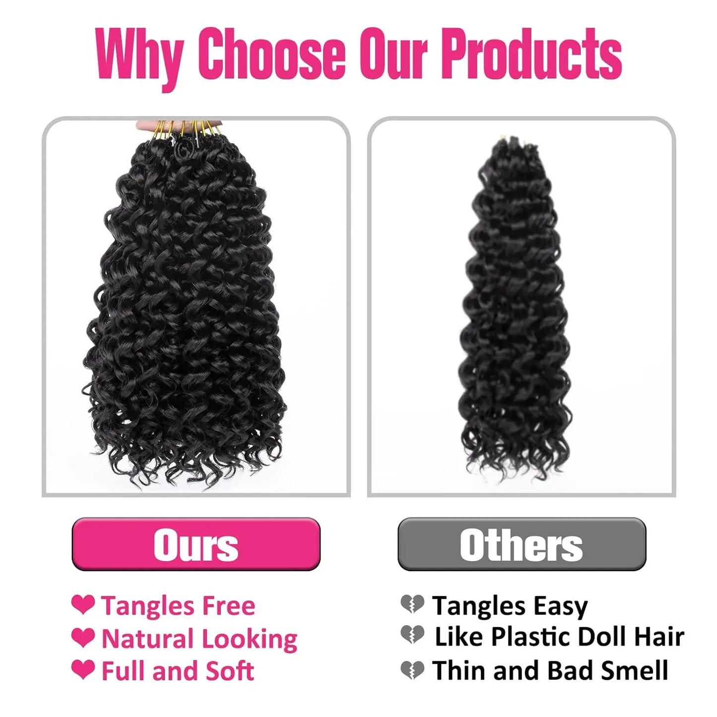 10 Inch GO GO Curl Crochet Hair for Women Short Beach Curl Crochet Braids Synthetic Deep Twist Braiding Hair Extensions