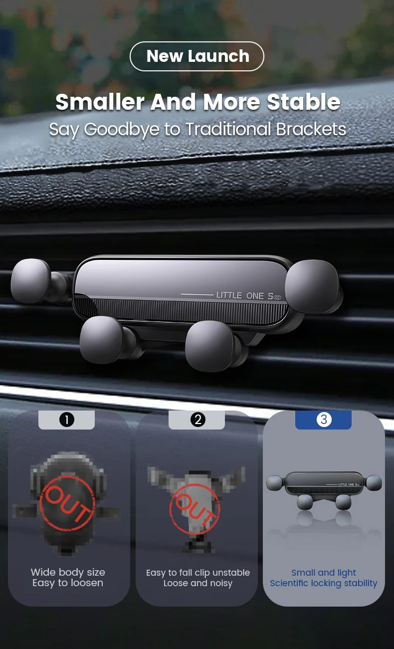 Universal Car Air Vent Phone Mount Extension Clip Air Vent Mobile Phone Holder Hands-Free Cellphone Bracket for IPhone Samsung