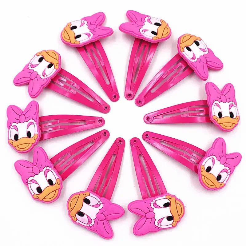 10PCS Mickey Minnie Disney Elastic Hair Rubber Band Headband Hair Accessories Girls Cartoon Hair Gum Hair Bows Korean