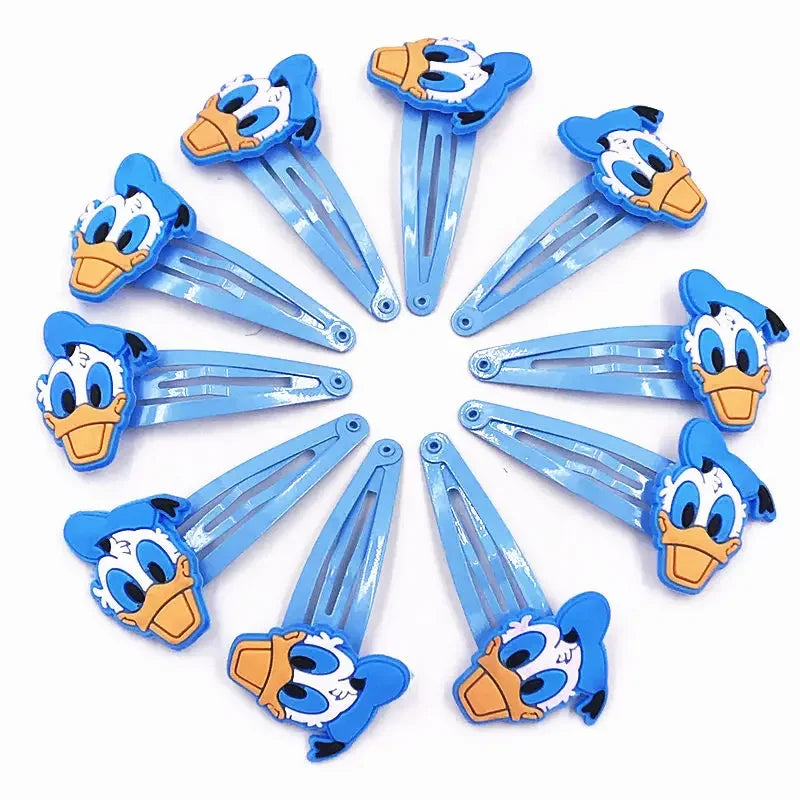 10PCS Mickey Minnie Disney Elastic Hair Rubber Band Headband Hair Accessories Girls Cartoon Hair Gum Hair Bows Korean