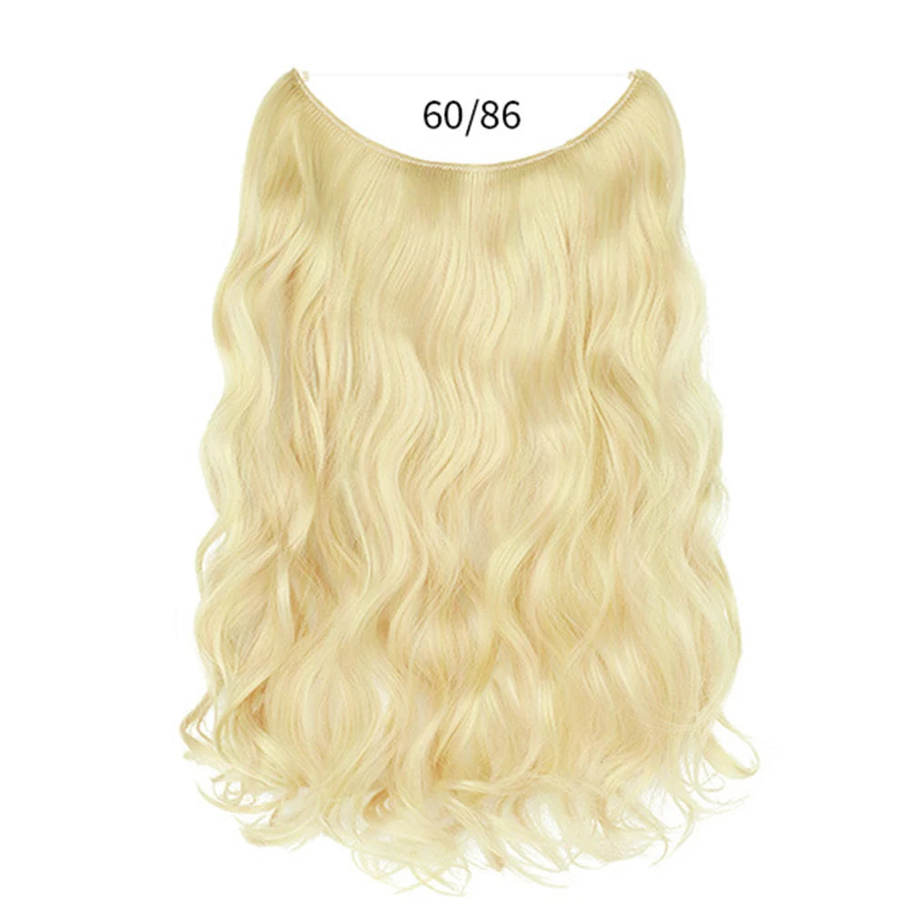 No Clip Synthetic Wave Hair Extensions Invisible Curly wig  Accessorie Hairpieces Heat Resistant Long Hair For Women  Hairextens