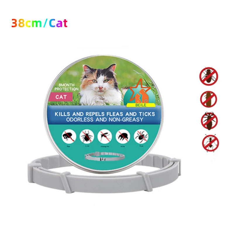 Dog Anti Flea And Ticks Cats Collar Pet 8Month Protection Retractable Pet Collars For Puppy Cat Large Dogs Accessories